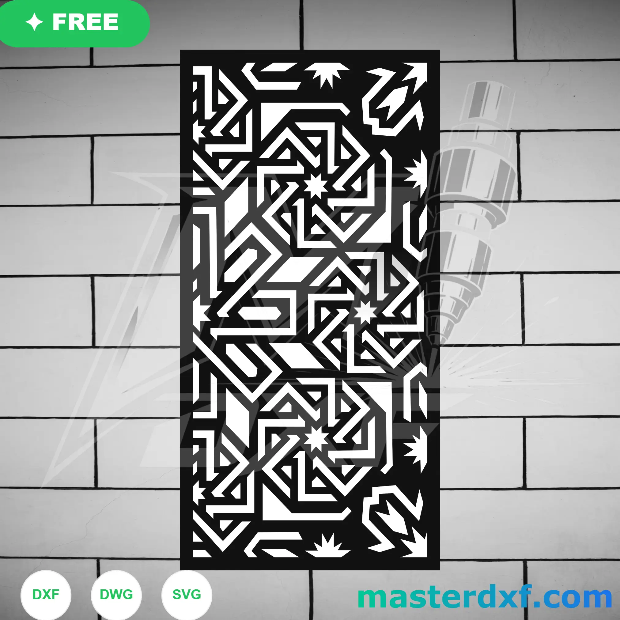 Traditional Islamic Star Girih Geometric Screen Vector DXF File
